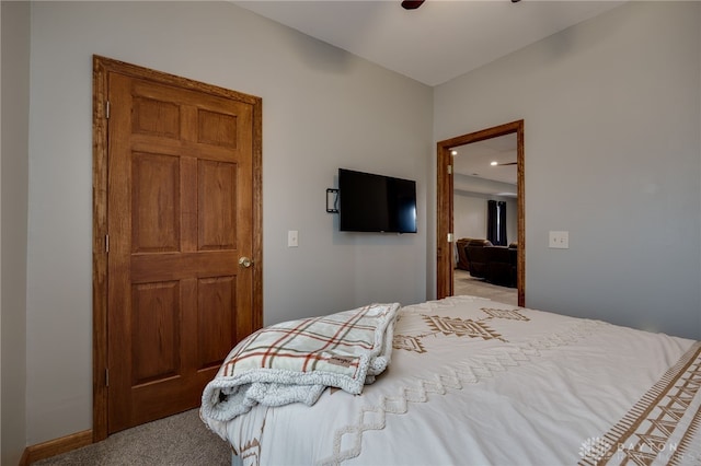 view of carpeted bedroom