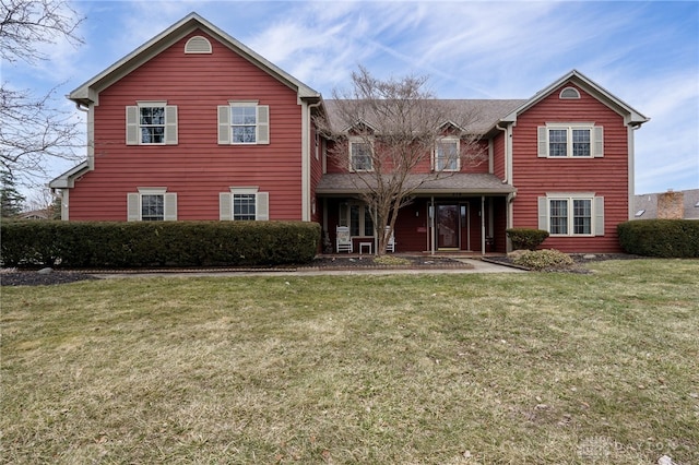 view of front of house with a front yard