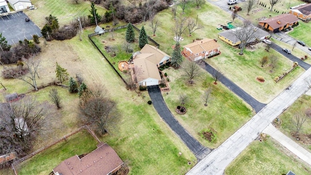 aerial view with a residential view