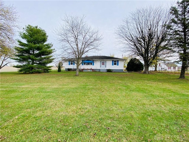 exterior space with a front yard