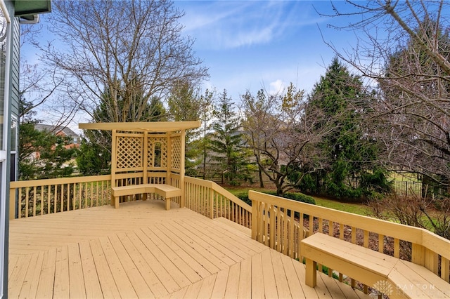 view of wooden deck