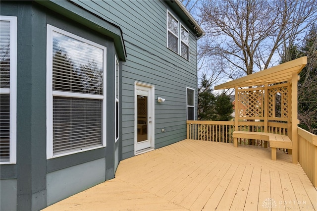 view of wooden terrace