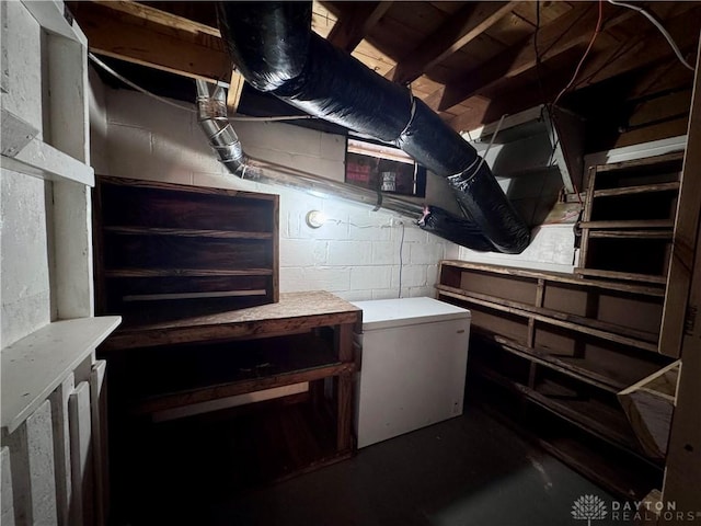 kitchen with white refrigerator