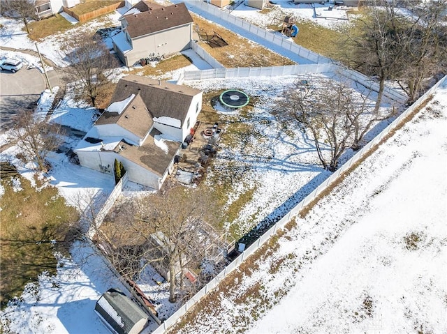 view of snowy aerial view