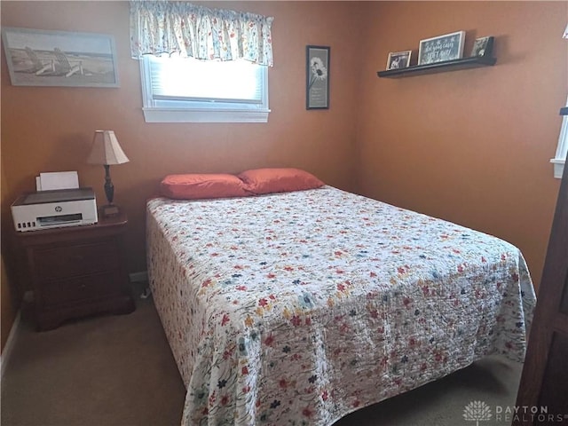 view of carpeted bedroom