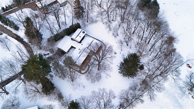 view of snowy aerial view