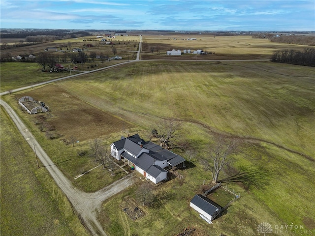 bird's eye view featuring a rural view