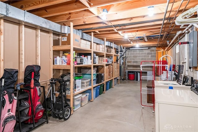 storage with washer and dryer