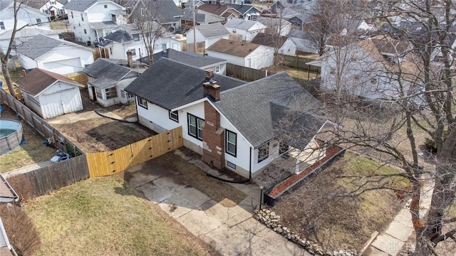 drone / aerial view featuring a residential view