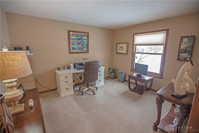 1250 Yankee Woods Dr, Washington Twp, OH 45458 - office area with light carpet and baseboards