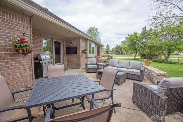 1250 Yankee Woods Dr, Washington Twp, OH 45458 - view of patio / terrace featuring an outdoor hangout area, outdoor dining area, and grilling area