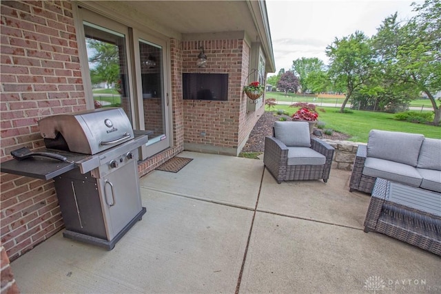 1250 Yankee Woods Dr, Washington Twp, OH 45458 - view of patio / terrace with grilling area and outdoor lounge area