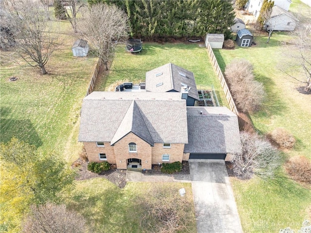 birds eye view of property