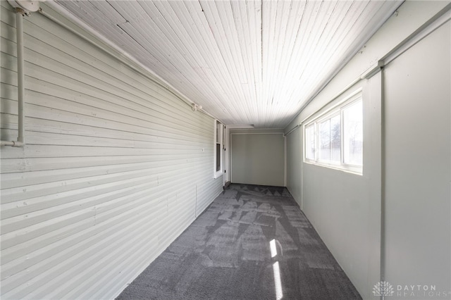 hallway featuring carpet floors