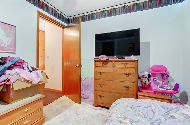 bedroom with carpet floors