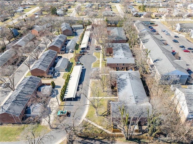 bird's eye view featuring a residential view