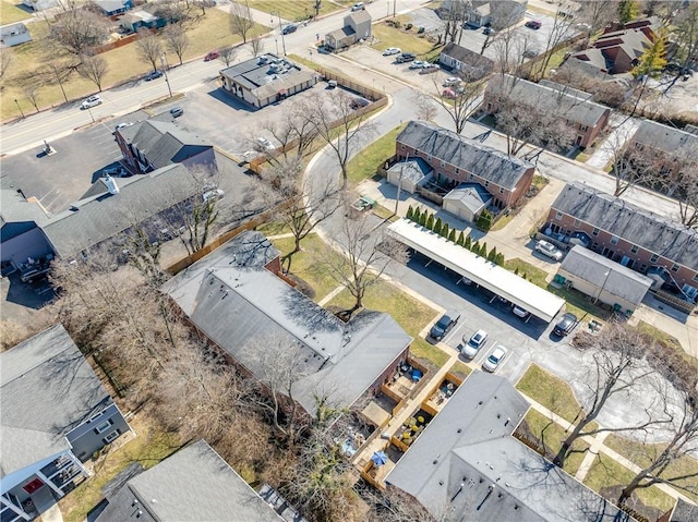 aerial view with a residential view