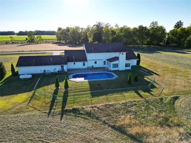 bird's eye view featuring a rural view