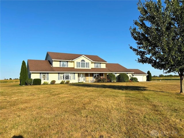 view of front of house with a front yard