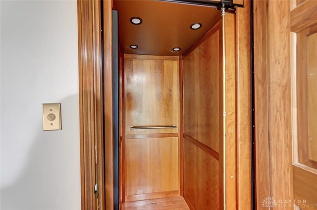 6485 Munger Rd, Dayton, OH 45459 - room details featuring elevator, wood finished floors, and recessed lighting