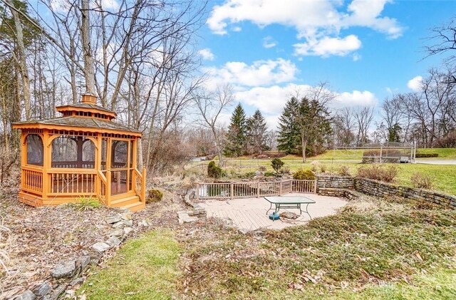 6485 Munger Rd, Dayton, OH 45459 - view of yard with a gazebo
