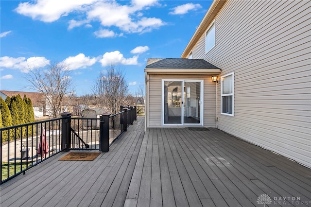 view of wooden deck