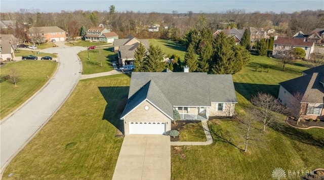 birds eye view of property featuring a residential view