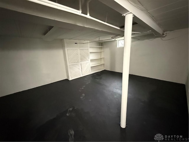 view of basement