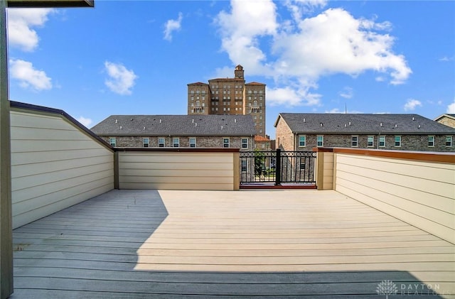 121 Lowe Ln, Dayton, OH 45402 - wooden deck with a garage