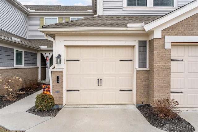 garage with driveway