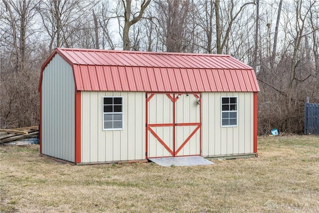 view of shed