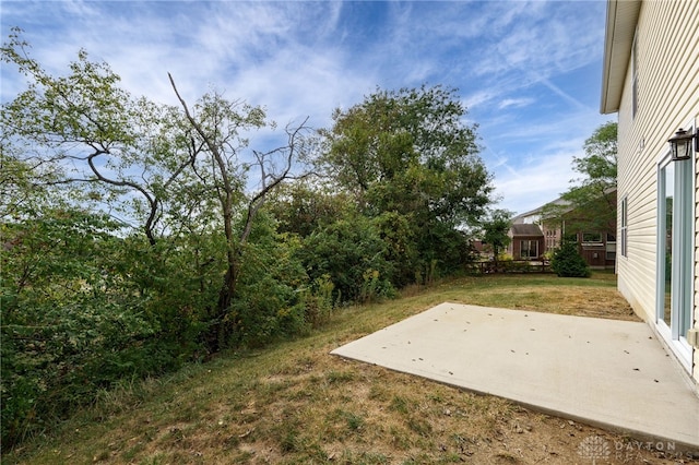 view of yard with a patio