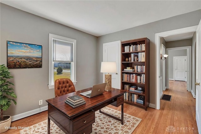 543 W Market St, Germantown, OH 45327 - office area with light wood-style floors and baseboards