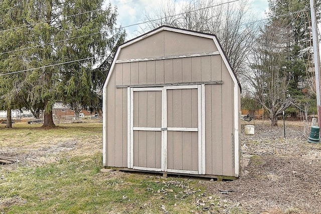 view of shed