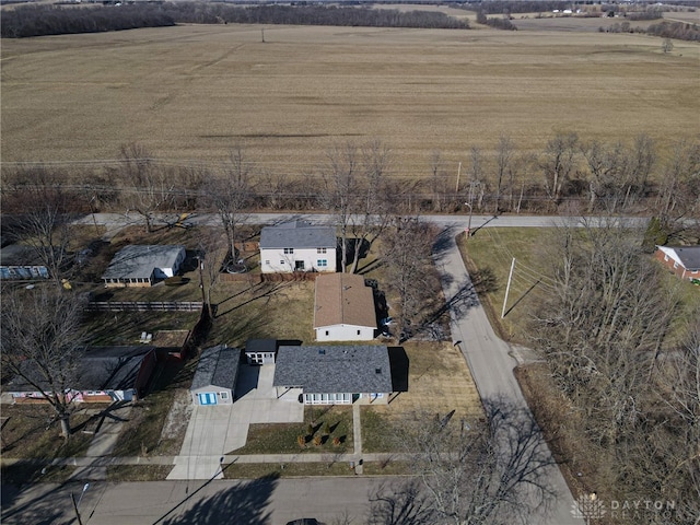 drone / aerial view with a rural view