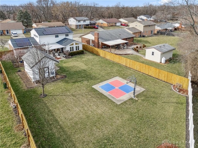 drone / aerial view featuring a residential view