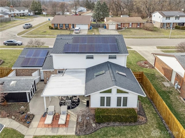 bird's eye view featuring a residential view