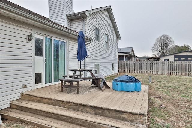 wooden deck with fence