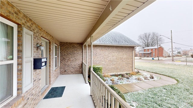 balcony with a residential view