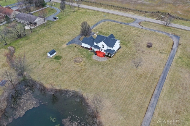 drone / aerial view featuring a rural view