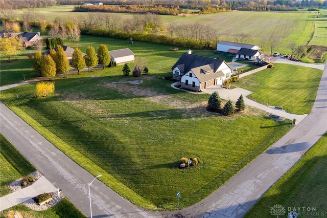 bird's eye view featuring a rural view