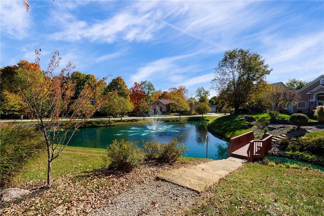 view of water feature