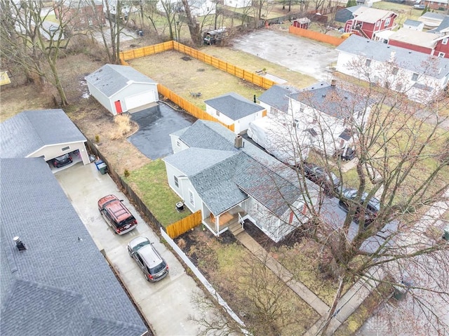 drone / aerial view with a residential view