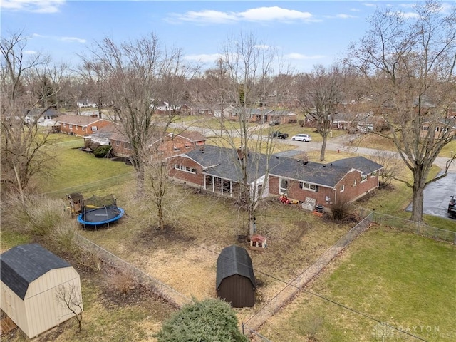 birds eye view of property featuring a residential view