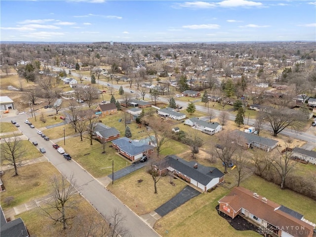 bird's eye view with a residential view