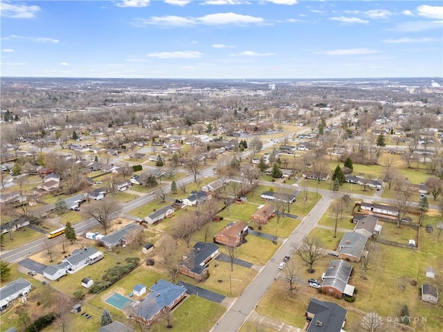 drone / aerial view featuring a residential view