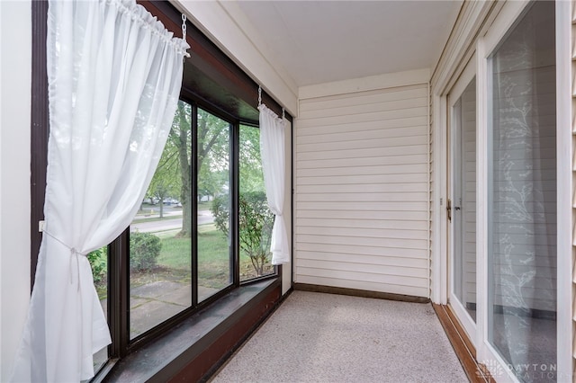 view of sunroom