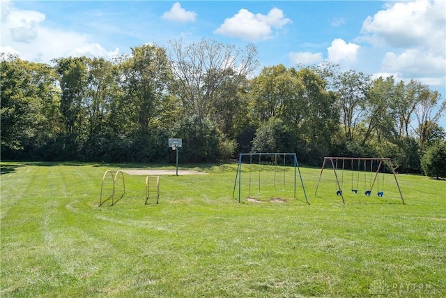 view of yard with playground community