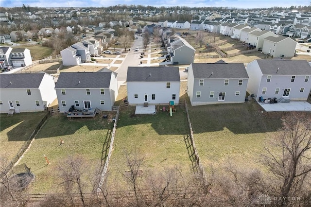 aerial view featuring a residential view