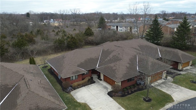 drone / aerial view featuring a residential view